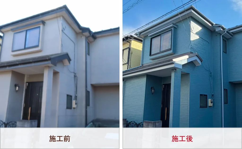 川越市の外壁塗装のビフォーアフター