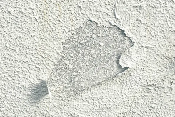 外壁の塗膜が剥がれている様子