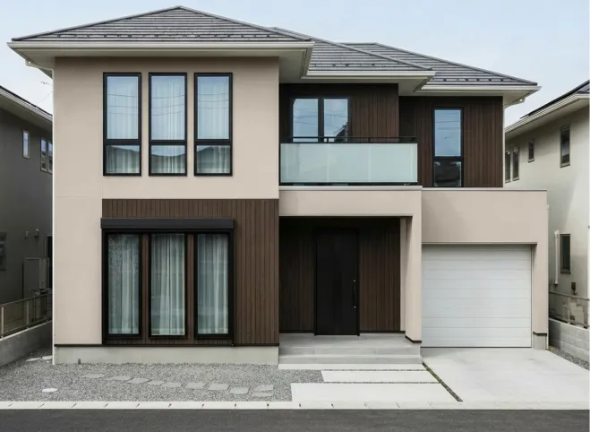 外壁塗装のカラーシミュレーションの一例 パターン1