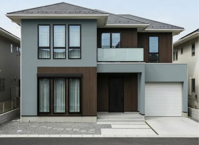 外壁塗装のカラーシミュレーションの一例 パターン2