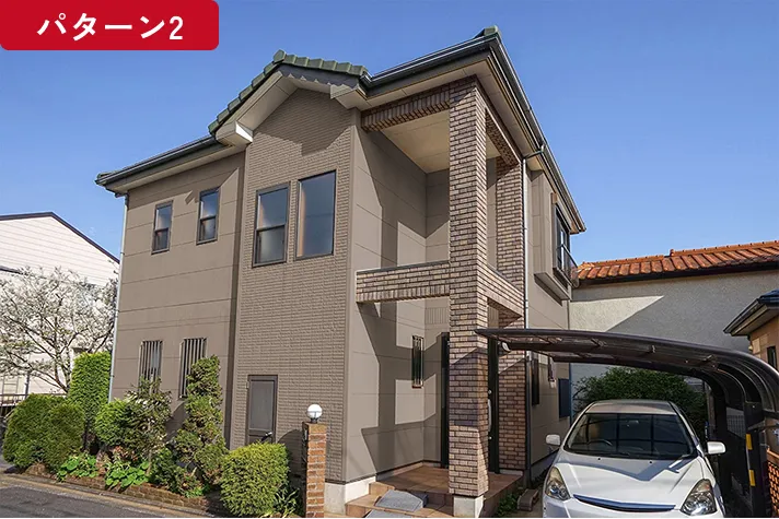 カラーシミュレーション後の住宅外観写真。パターン2。