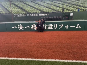 西武ライオンズの本拠地ベルーナドームにて写真撮影を行いました